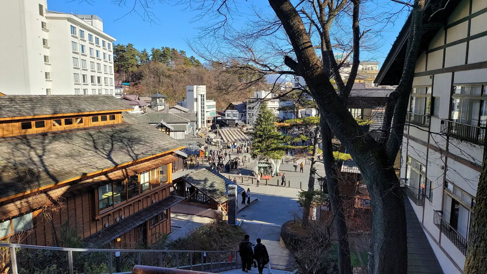 Yubatake hot spring field in Kusatsu Onsen