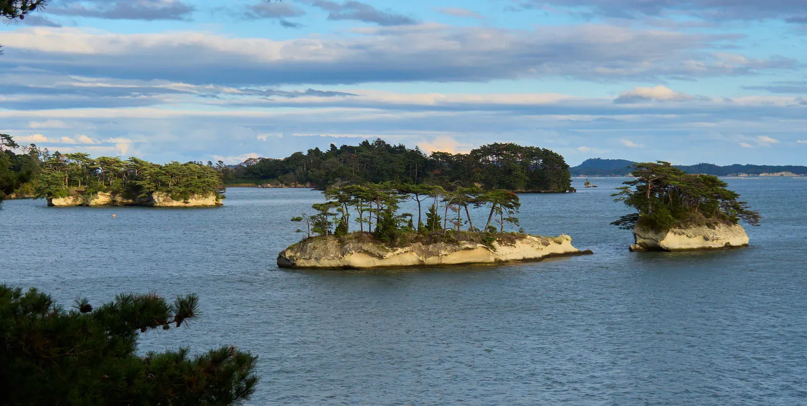Pine-covered islands in Matsushima Bay, Miyagi, Tohoku