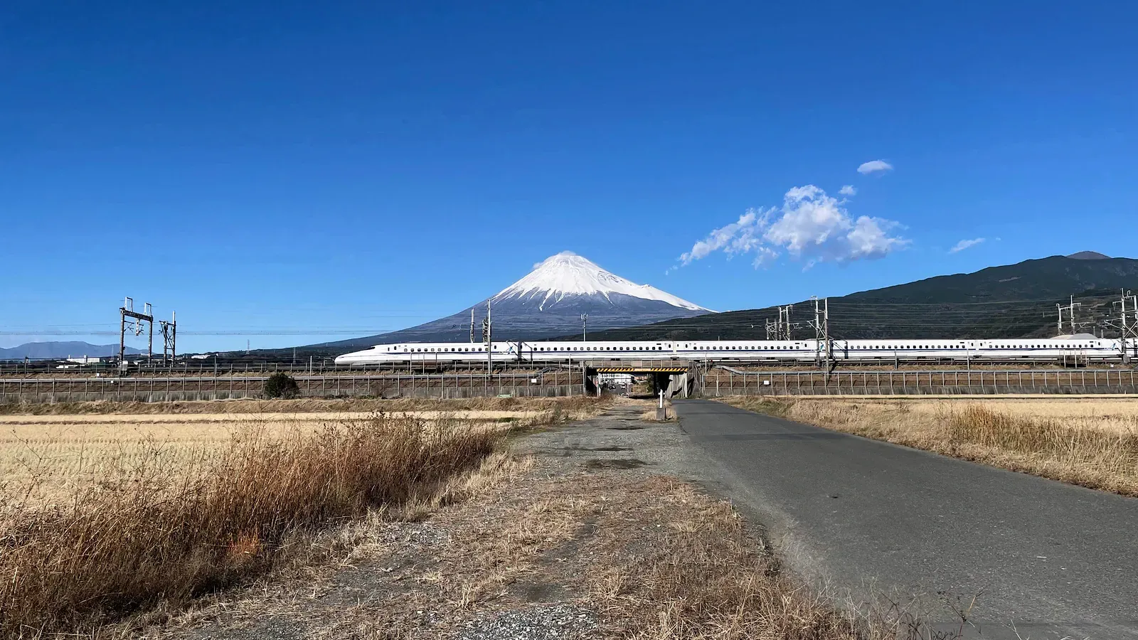 Shinkansen bullet train in Japan