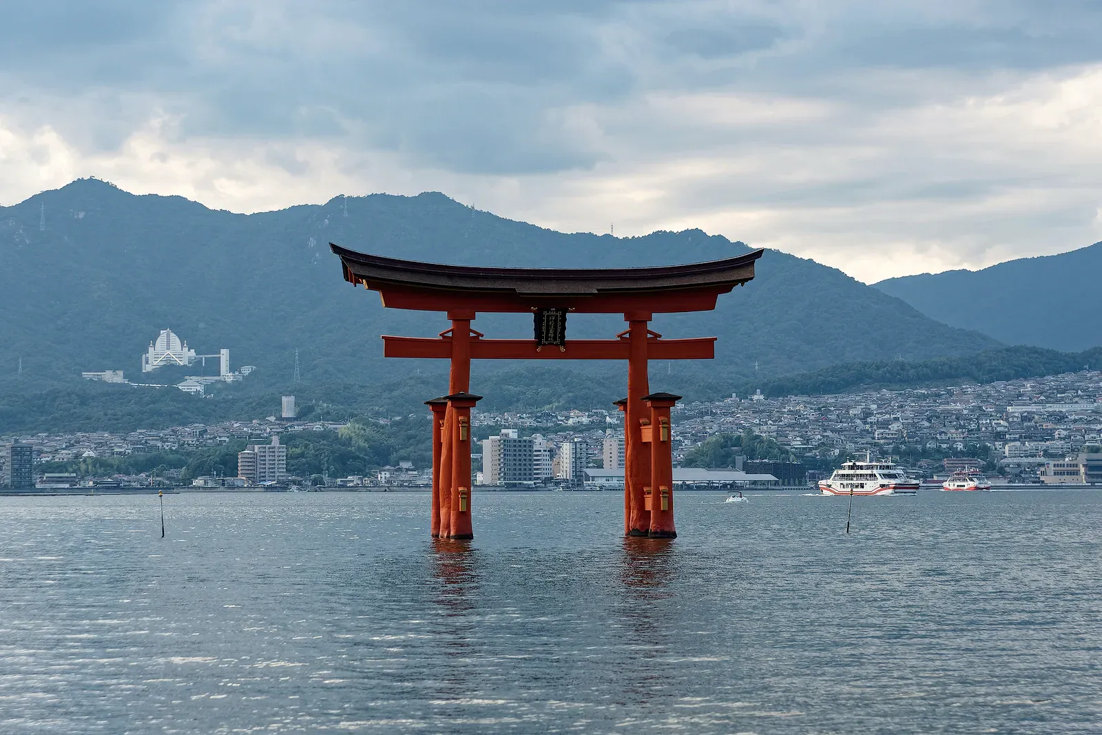 Floating torii gate of Itsukushima Shrine on Miyajima